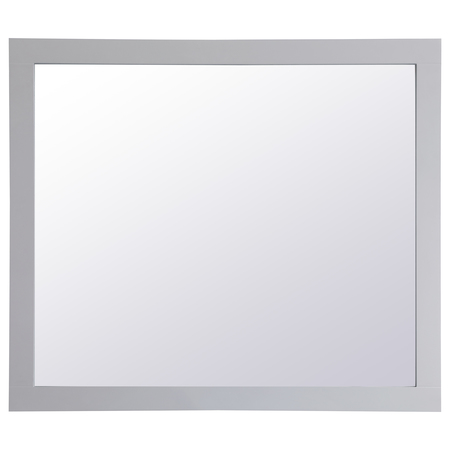 ELEGANT DECOR Aqua Rectangle Vanity Mirror 42 Inch In Grey VM24236GR